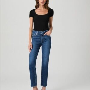 PAIGE Women's High Rise Cindy Jeans in Deep Blue - Size 26
